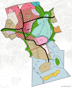 Finnoon osayleiskaavaluonnos. TV/TP sekä LS/TV-merkinnät mahdollistavat veneiden talvisäilytyksen.